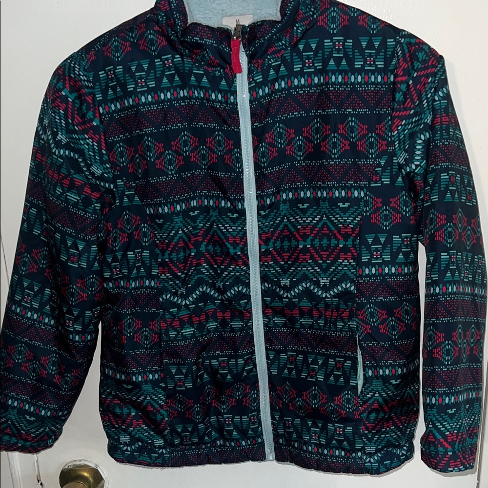 Patterned Girls Jacket - Multicolor Medium 7/8 - Picture 2 of 13